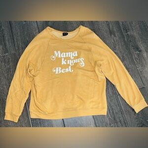 Yellow 'Mama Knows Best' Sweatshirt